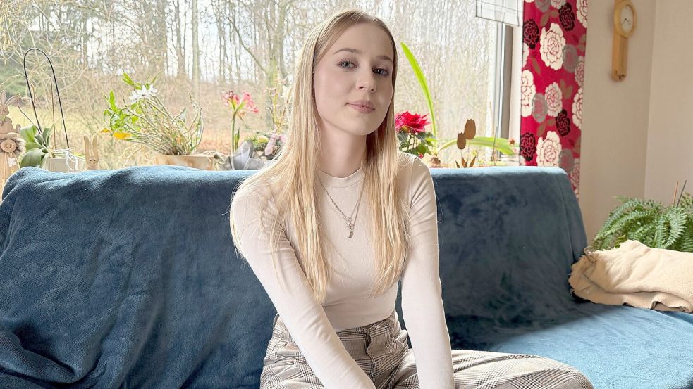 Die 19-jährige Nika Ivchenko wird am vierten Jahrestag des Krieges in der Ukraine innehalten. Foto: Birgit Reichert/dpa