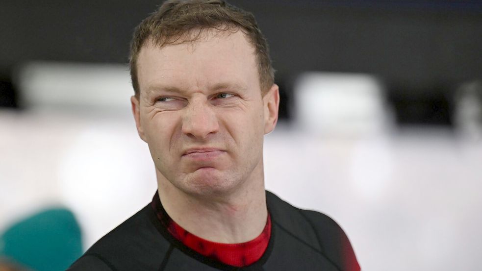 Francesco Friedrich (Pilot, Deutschland) schaut unzufrieden. Foto: Robert Michael