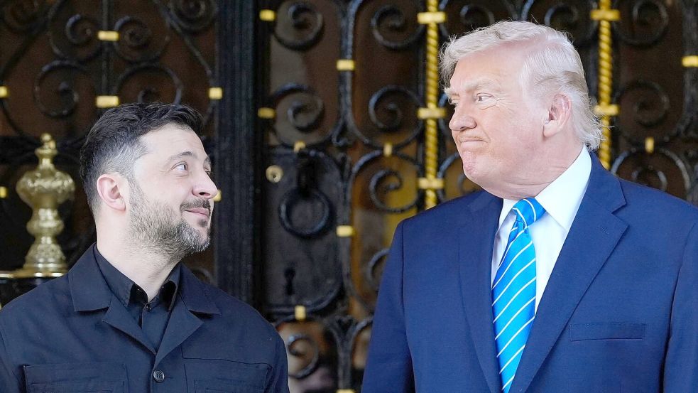 Selenskyj und Trump ziehen im Ukraine-Krieg offensichtlich nicht an einem Strang. (Archivbild) Foto: Alex Brandon/AP/dpa