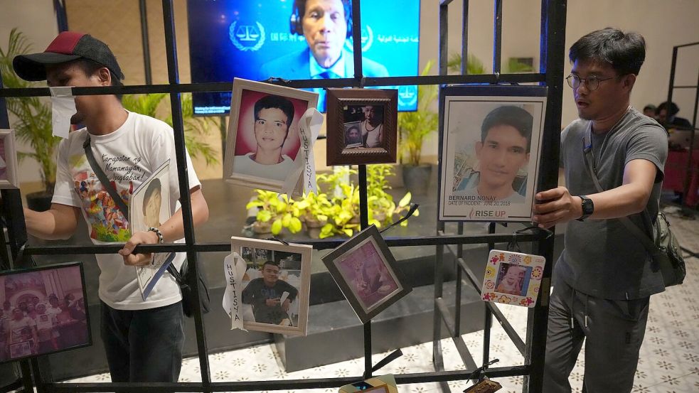 Der 80 Jahre alte Duterte blieb der Anhörung ohne Angabe von Gründen fern. Foto: Aaron Favila/AP/dpa