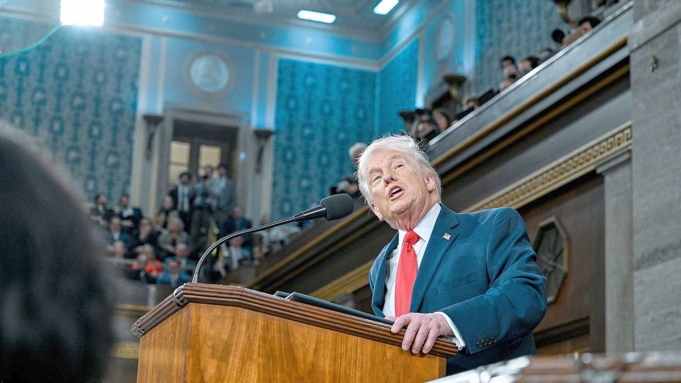 Trump fand in seiner Rede wie so viel Lob für die eigene Politik. Foto: Kenny Holston/Pool The New York