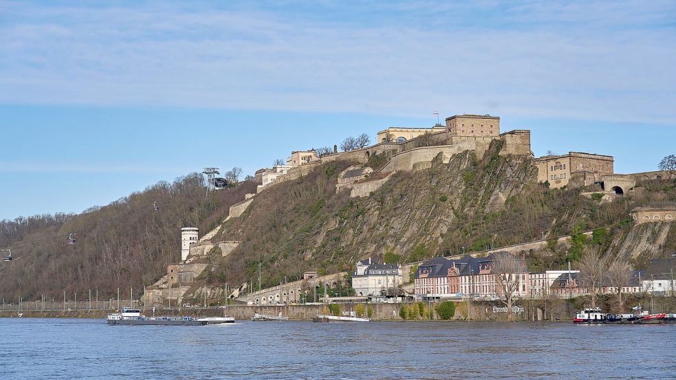 Unterhalb der über dem Rhein thronenden Festung Ehrenbreitstein in Koblenz wurde die damals 24-jährige US-amerikanische Touristin getötet. (Archivfoto) Foto: Sascha Ditscher