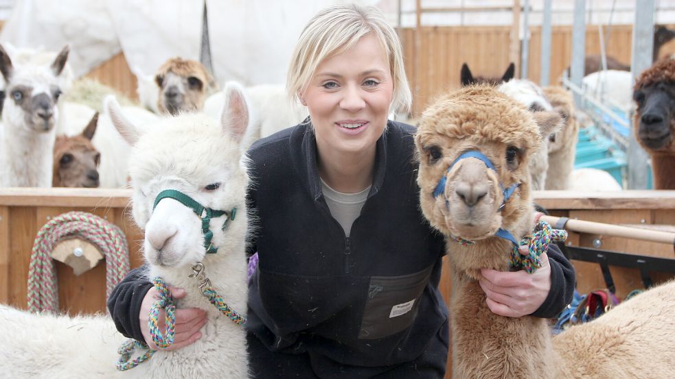 Annkathrin Zymelka hat zwei ihrer Lieblinge zum Pressefoto „überredet“. Foto: Florian Ferber