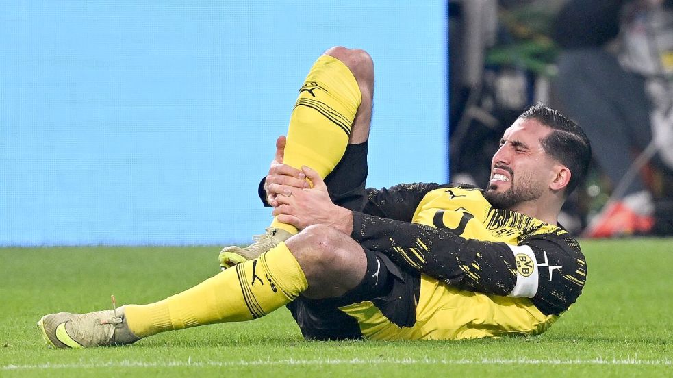 Borussia Dortmunds Kapitän Emre Can fällt lange aus. Foto: David Inderlied