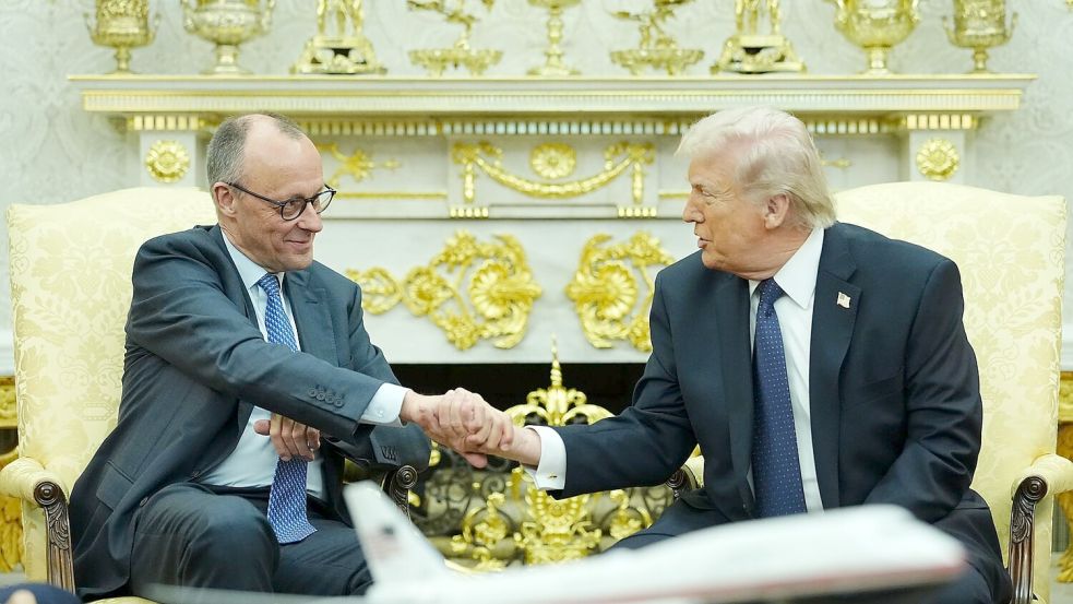 Trump: Israel nicht ausschlaggebend für unsere Kriegsentscheidung. Foto: Kay Nietfeld/dpa