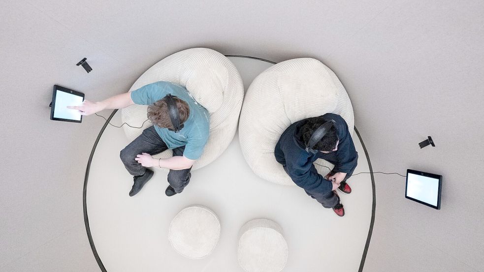 Eine interaktive Ausstellung im Dresdner Hygienemuseum widmet sich der mentalen Gesundheit. Foto: Sebastian Kahnert