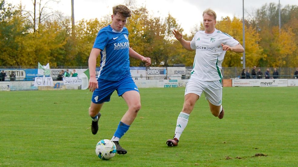 BW Papenburg (am Ball Luca Kaput) freut sich auf den Rückrundenstart gegen SFN Vechta. Foto: Marco Reemts