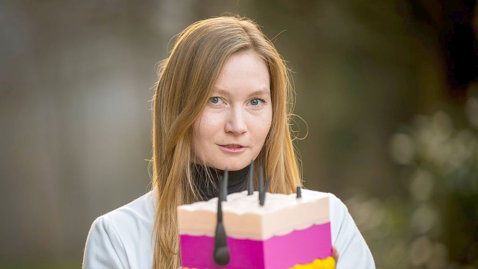 Kandidatin Amelie Reigl ist Biologin und züchtet menschliche Haut. Foto: Peter Kneffel/dpa