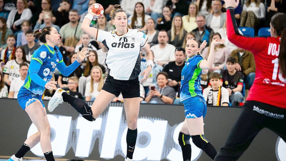 Absolvierte ihr 150. Länderspiel für Deutschland: Emily Vogel. Foto: Marco Wolf