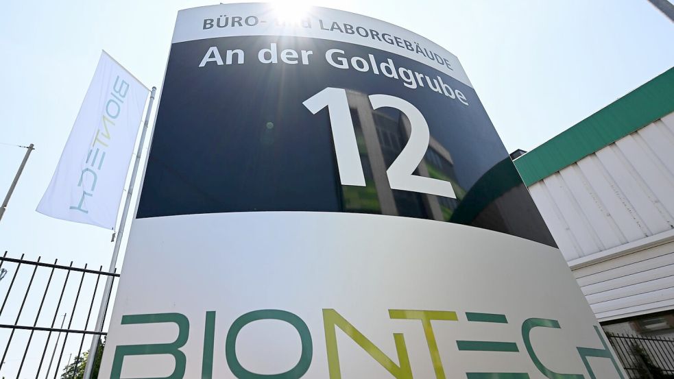 Die Adresse des Biontech-Sitzes in Mainz lautet „An der Goldgrube 12“, das passte jahrelang sehr gut zu den Milliardengewinnen. (Archivbild) Foto: Arne Dedert