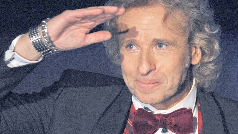 Thomas Gottschalk hatte im Jahr 2011 seinen ersten Rücktritt von „Wetten, dass..?“ verkündet. Auf ihn folge Markus Lanz, bevor er von 2021 bis 2023 die Show erneut übernahm. Foto: dpa/Patrick Seeger