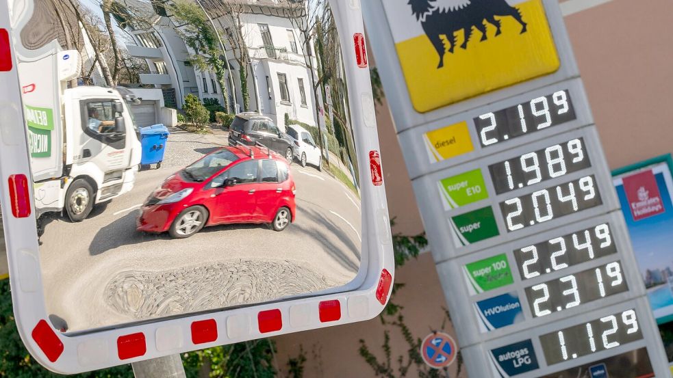 Zum ersten Mal seit Kriegsbeginn sind die Spritpreise im Tagesvergleich gefallen. (Archivbild) Foto: Peter Kneffel/dpa