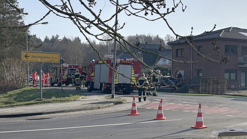 In Leer wurde die Feuerwehr in die Logabirumer Straße gerufen. Foto: Jasmin Keller