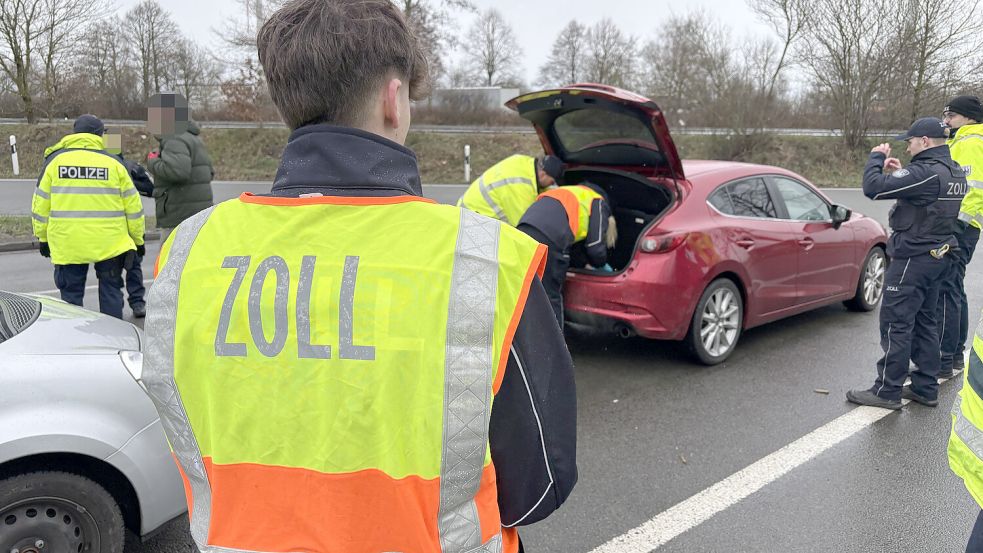Ziel war bei der Kontrolle die Bekämpfung grenzüberschreitender Kriminalität. Foto: Jonas Bothe