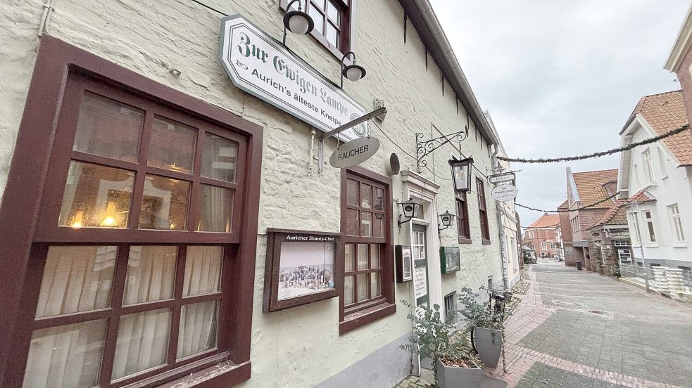 Die „Ewige Lampe“ ist Aurichs älteste Kneipe. Seit Ende Januar war sie geschlossen. Foto: Lasse Paulsen