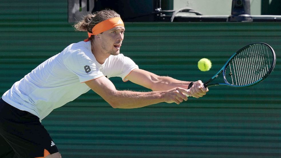 Streckte sich vergeblich: Alexander Zverev. Foto: Mark J. Terrill/AP/dpa