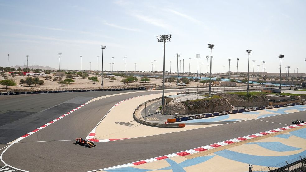 Auf dem Bahrain International Circuit wird 2026 nicht gefahren. (Archivbild) Foto: Bradley Collyer