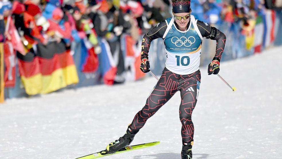 Hatte am Schießstand heftig zu kämpfen: Philipp Horn Foto: Hendrik Schmidt