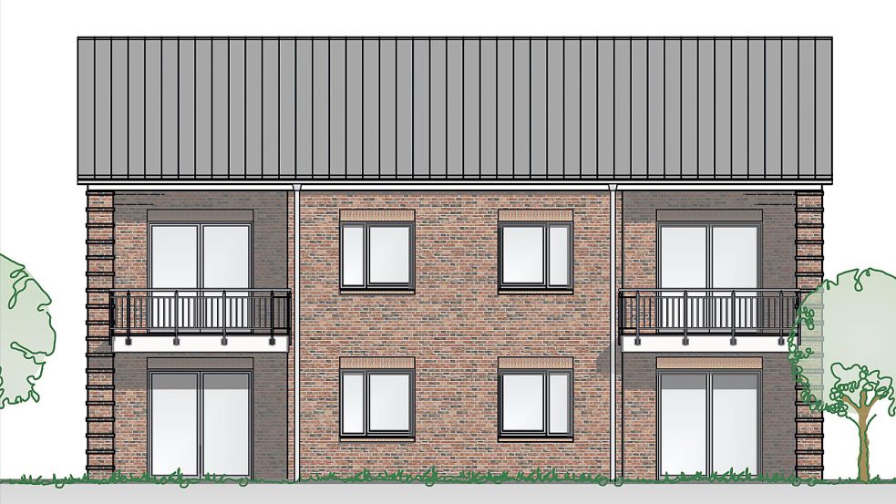 So sollen die Gebäude aussehen. Grafik: Capital-Real Projekt