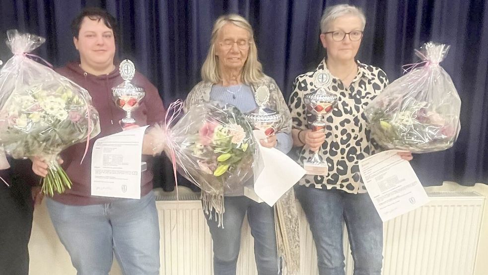 Jennifer Wittenberger (von links), Hannelore Töpel und Magdalene Winnen belegten die ersten Plätze bei den Damen. Foto: privat