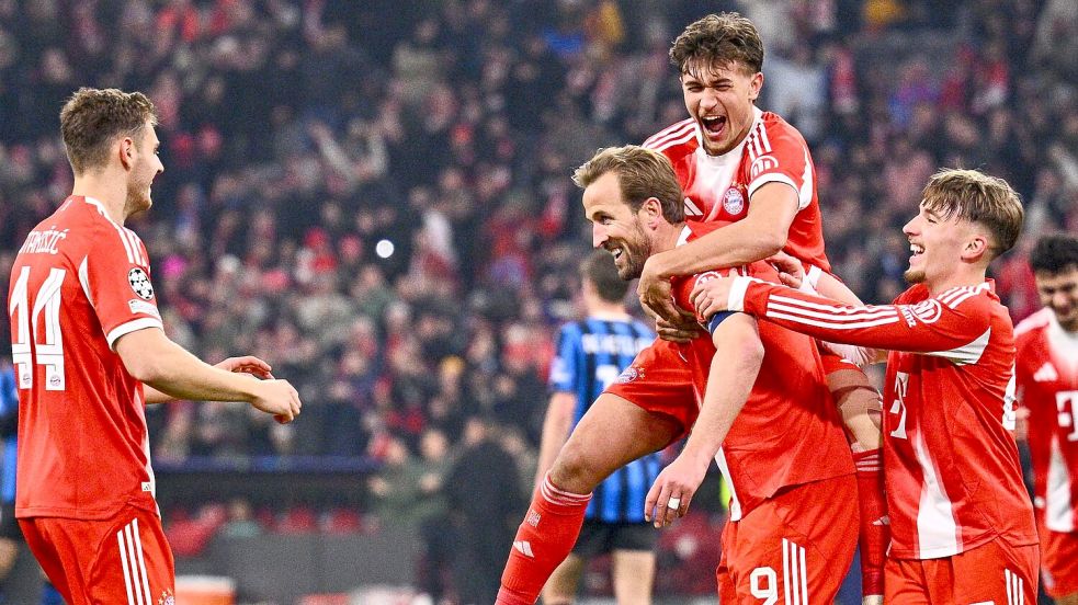 Nach dem 6:1 im Hinspiel jubelten die Münchner auch im Rückspiel mehrfach. Foto: Tom Weller