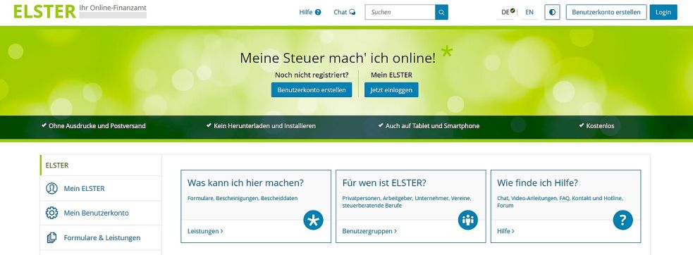 Bundesweit hat die Steuerverwaltung mehr als 22 Millionen Nutzer für das Online-Finanzamt „Mein Elster“ registriert. Foto: Prins