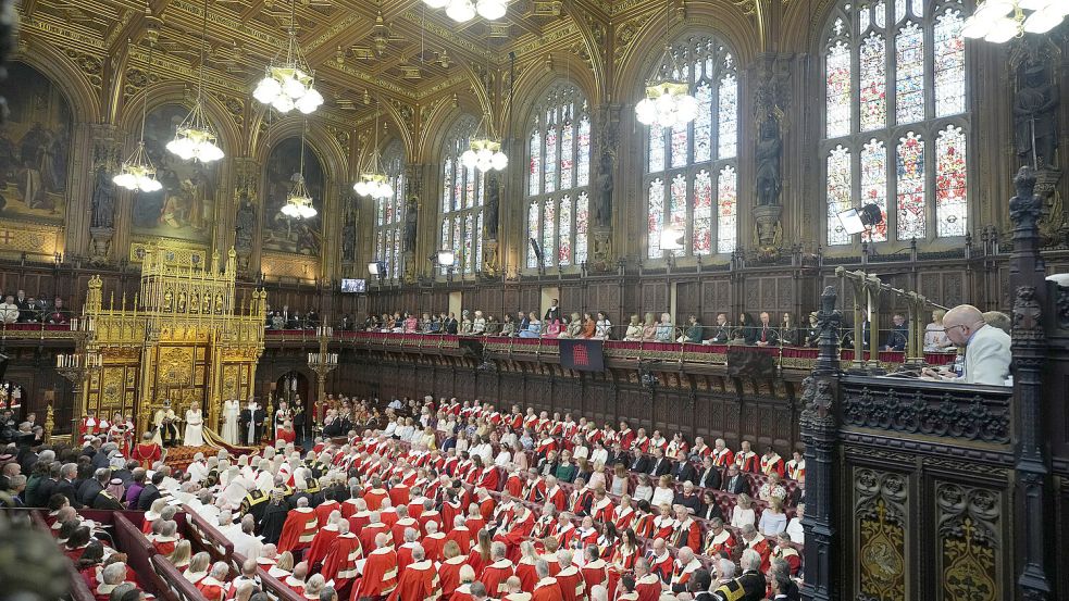Das House of Lords, hier sollen zukünftig nur noch ernannte oder gewählte Mitglieder sitzen. Foto: dpa/Kirsty Wigglesworth
