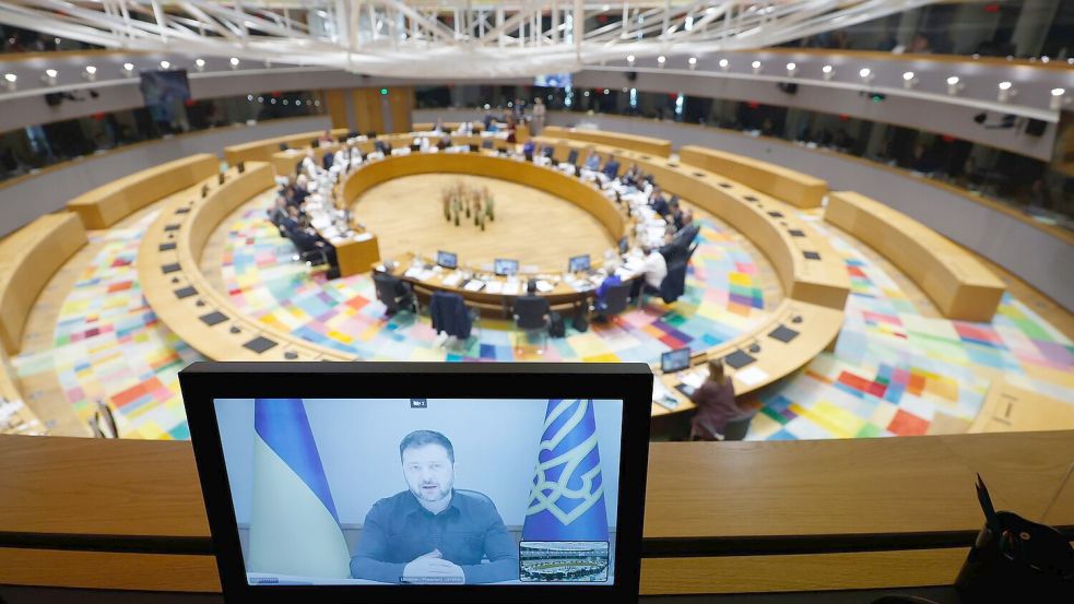 Selenskyj setzt auf neue Gespräche mit den USA über ein Kriegsende. Foto: Geert Vanden Wijngaert/Pool AP/A