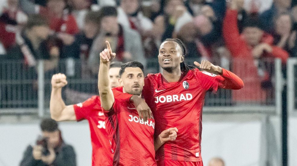 Vincenzo Grifo (M) ist nun Freiburgs Rekordtorschütze. Foto: Silas Stein