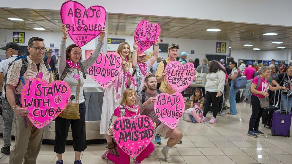 Aktivisten aus mehreren Ländern sind in Havanna bereits eingetroffen. Foto: Ramon Espinosa/AP/dpa