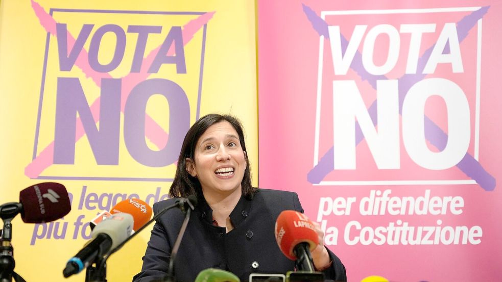 Oppositionsführerin Elly Schlein freut sich über den Erfolg. Foto: Gregorio Borgia/AP/dpa
