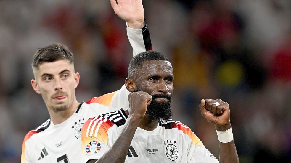 Kai Havertz und Antonio Rüdiger sind Vize-Kapitäne im DFB-Team. (Archivbild) Foto: Bernd Thissen