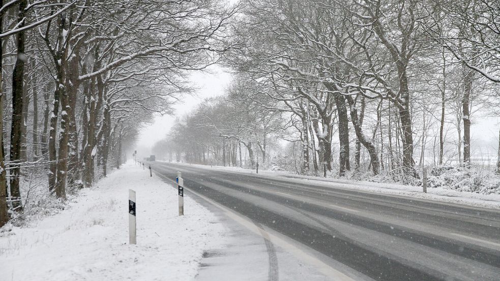 Anfang Januar 2025 rasten zwei junge Esenser über die B 210 zwischen Middels und Aurich. Foto: Romuald Banik
