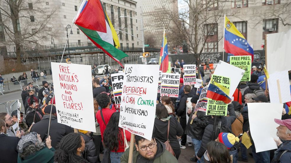 Maduro und seine Frau erschienen zum zweiten Mal vor einem New Yorker Gericht. Foto: Heather Khalifa/FR172147 AP/AP/d