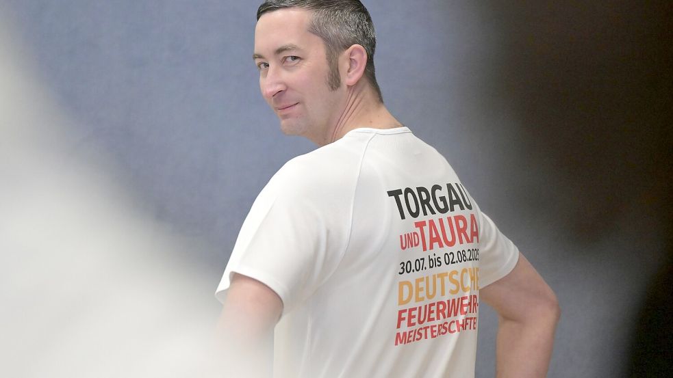 Richard Münder hat mit dem Abspielen der ersten Strophe des Deutschlandliedes bei Meisterschaften im Feuerwehrsport in Sachsen 2025 einen Eklat ausgelöst. Foto: Michael Bahlo