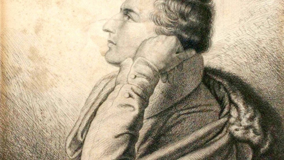 Heimatlos und exiliert: Der Dichter Heinrich Heine (1797-1856) auf einem zeitgenössischen Porträt von Ludwig Emil Grimm. Foto: imago/heritage images