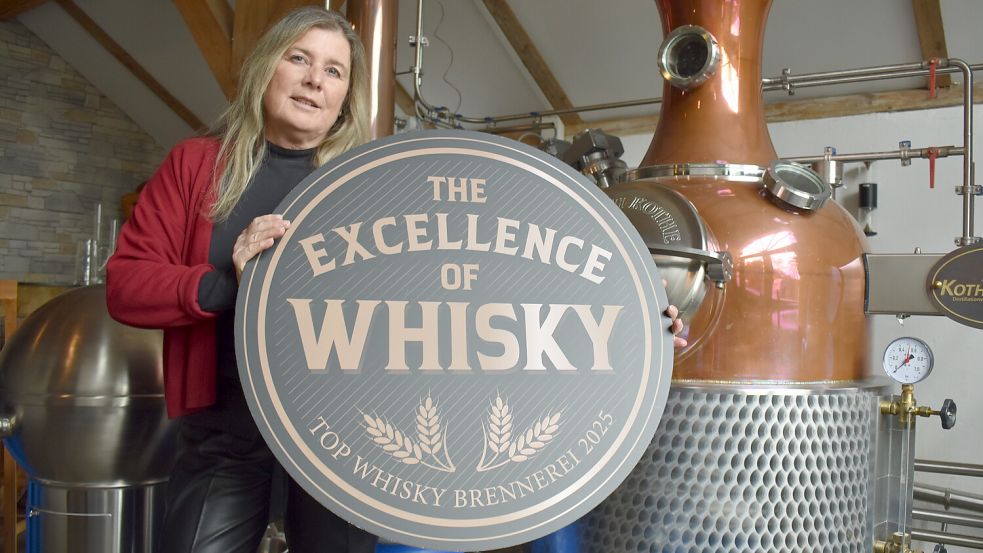 Die Ida-Destille von Heidi Brintrup aus Idafehn wurde 2025 von der Initiative „The Excellence of Whisky“ als „Top Whisky Brennerei“ ausgezeichnet. Fotos: Henrik Zein