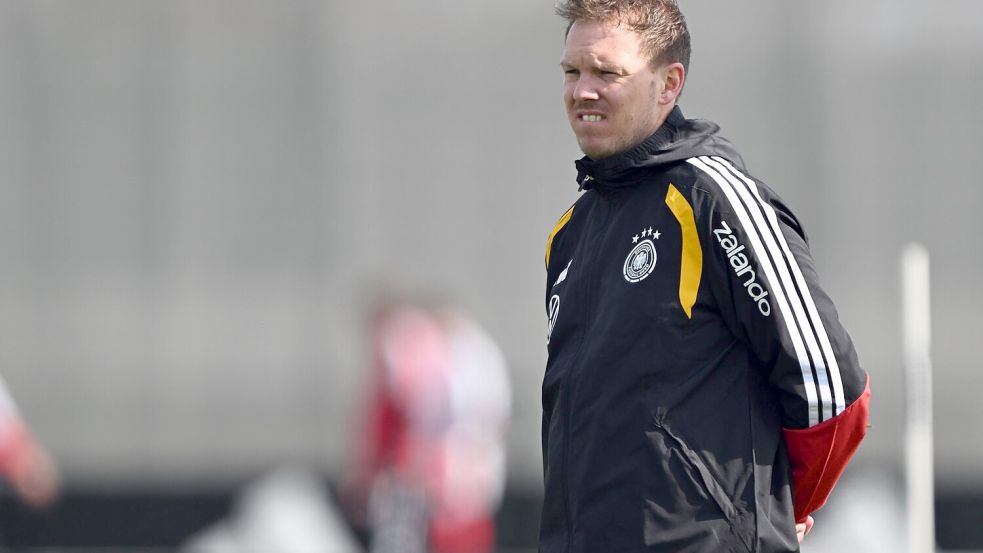 Wer darf mit? Bundestrainer Julian Nagelsmann wird seinen WM-Kader im Mai bekanntgegeben. (Archivbild) Foto: Federico Gambarini