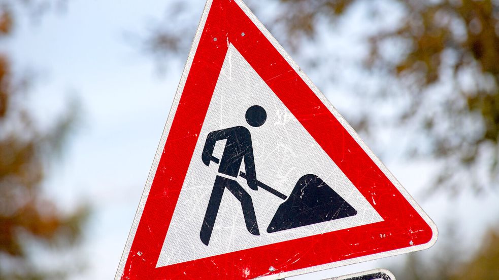 Die Uphuser Straße in Emden ist momentan eine Baustelle. Symbolfoto: Stefan Sauer/dpa