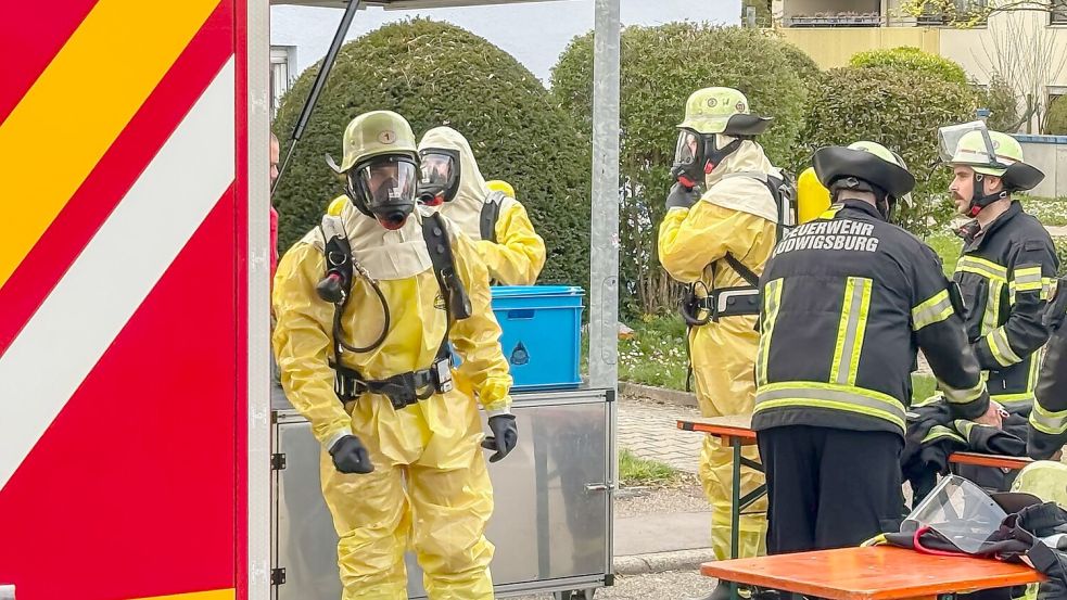 Der Fund eines Fläschchens mit der Aufschrift „Polonium 210“ in Vaihingen an der Enz hat einen Großeinsatz von Feuerwehr und Polizei ausgelöst. Foto: Karsten Schmalz