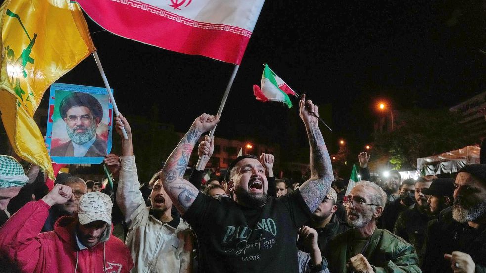 Regierungsanhänger jubeln in Teheran. Foto: Vahid Salemi