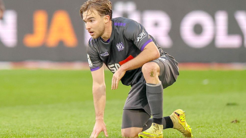 Will wieder aufstehen: Lars Kehl bei der 0:1-Niederlage in Duisburg. Foto: imago/Christoph Reichwein