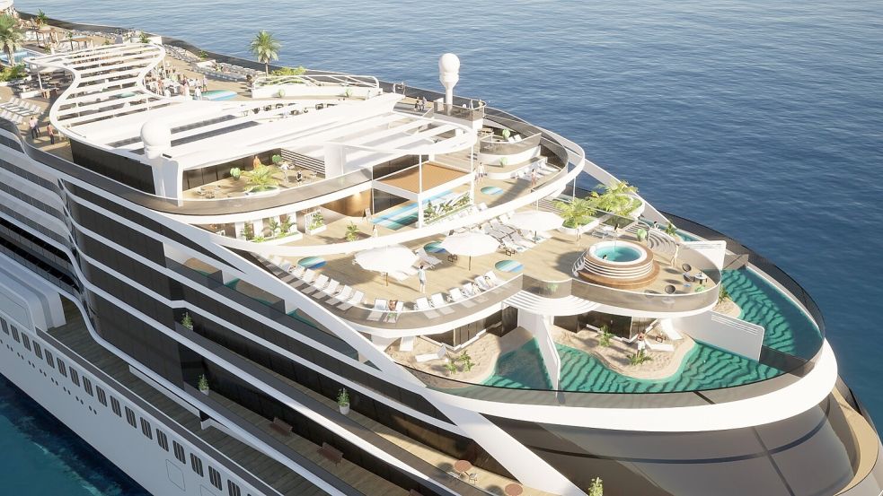 An Deck soll es wie gewohnt an nichts fehlen: das Projekt „Vision" der Meyer Werft. Foto: Meyer Werft