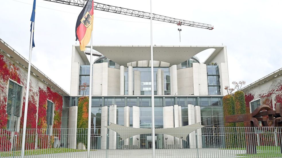 Im Bundeskanzleramt dürften sich am Wochenende die Koalitionäre treffen. (Archivbild) Foto: Elisa Schu/dpa