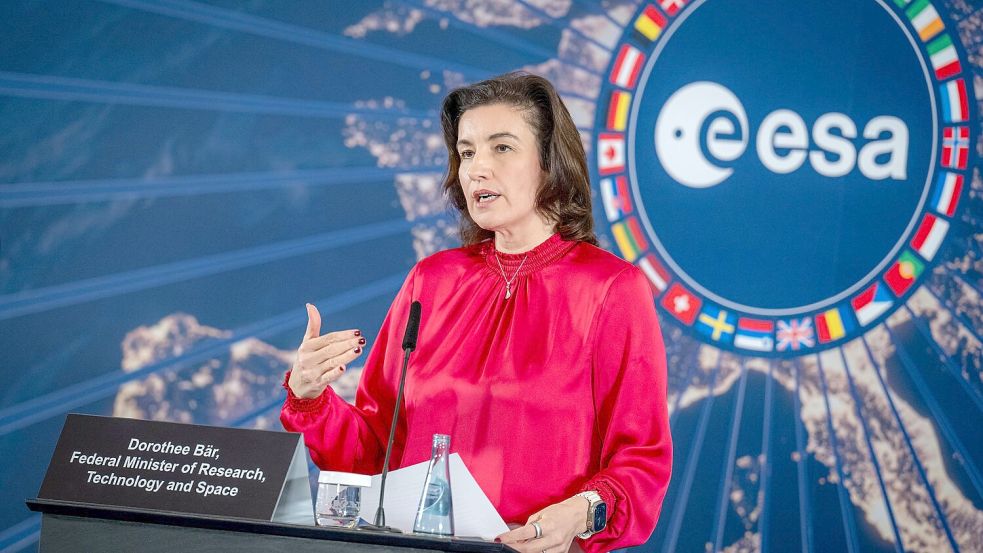 Bundesraumfahrtministerin Dorothee Bär bewertet die Mond-Mission als Erfolg. (Archivbild) Foto: Sina Schuldt