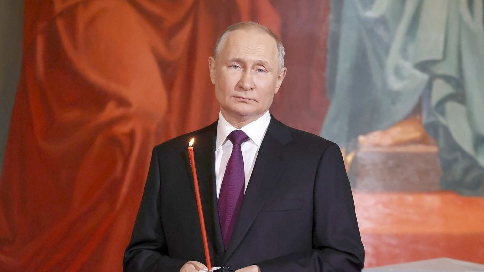 Kremlchef Wladimir Putin hat für das orthodoxe Osterfest eine Feuerpause angesetzt. (Archivbild) Foto: Sergei Karpukhin/Pool Sputnik Kr