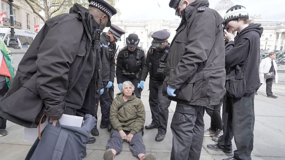 Die Demonstration fand im Zentrum Londons statt. Foto: Stefan Rousseau
