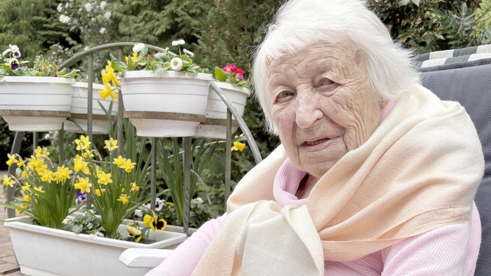 Helene Ihnen aus Wittmund wird am Sonntag, 19. April 2026, 100 Jahre alt. Foto: Susanne Ullrich