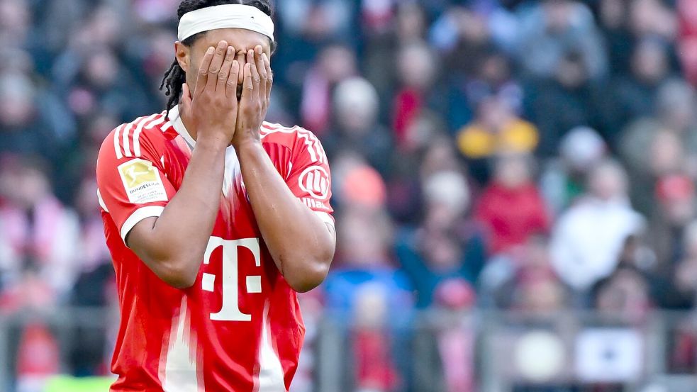 Die wichtigen Bayern-Spiele werden ohne Serge Gnabry stattfinden. (Archivbild) Foto: Sven Hoppe