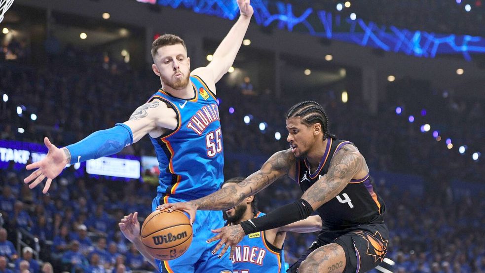 Der Sieg der Oklahoma City Thunder zum Start in die Playoffs war nie gefährdet. Foto: Nate Billings/AP/dpa